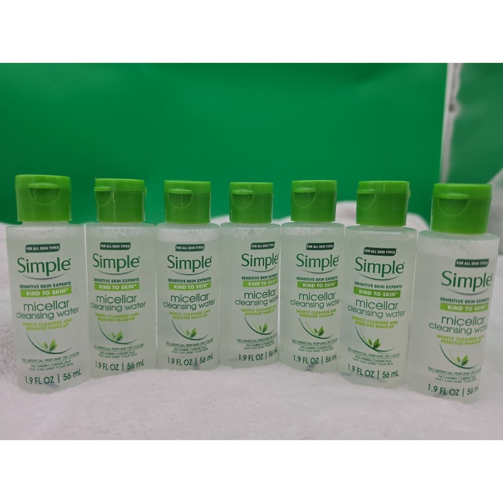 Lot Of 4 - Simple Sensitive Skin Kind‎ to Skin Cleansing Micellar Water 6.7 oz